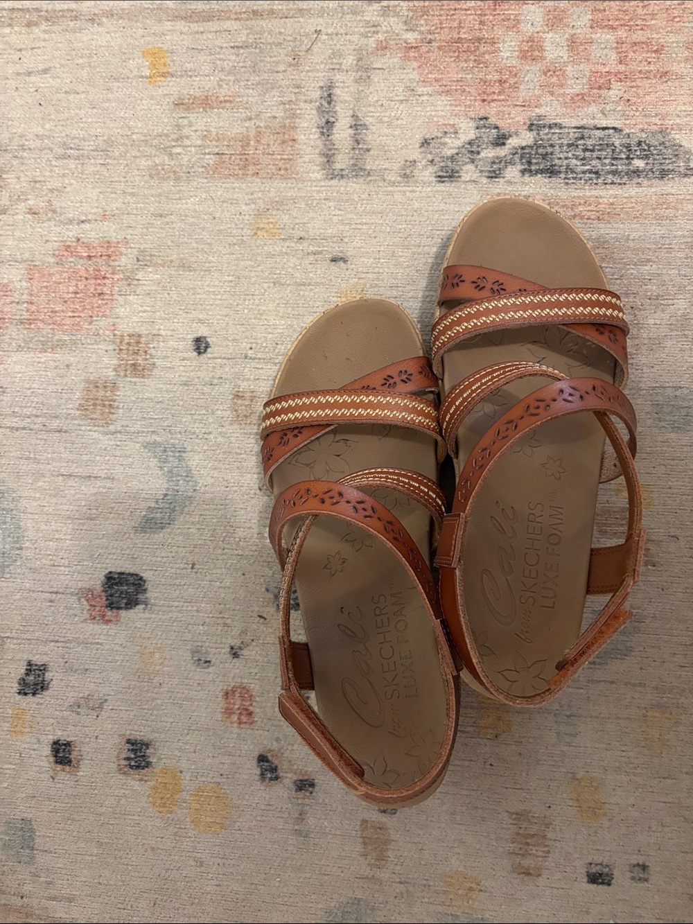 Skechers Women's Tan/Brown Decorative Strap Sandals